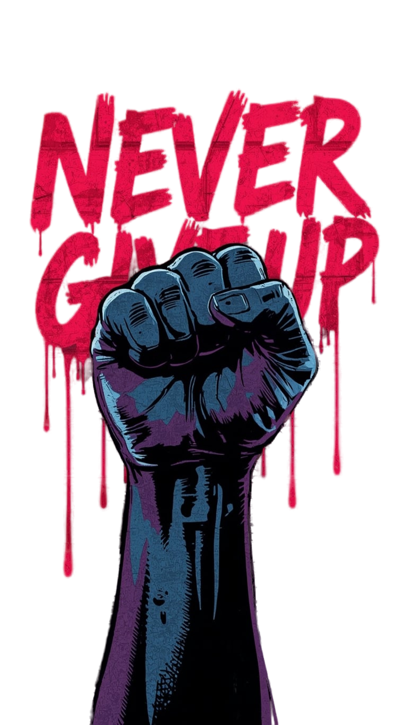 Never Give Up Image – Free HD Motivational PNG Download