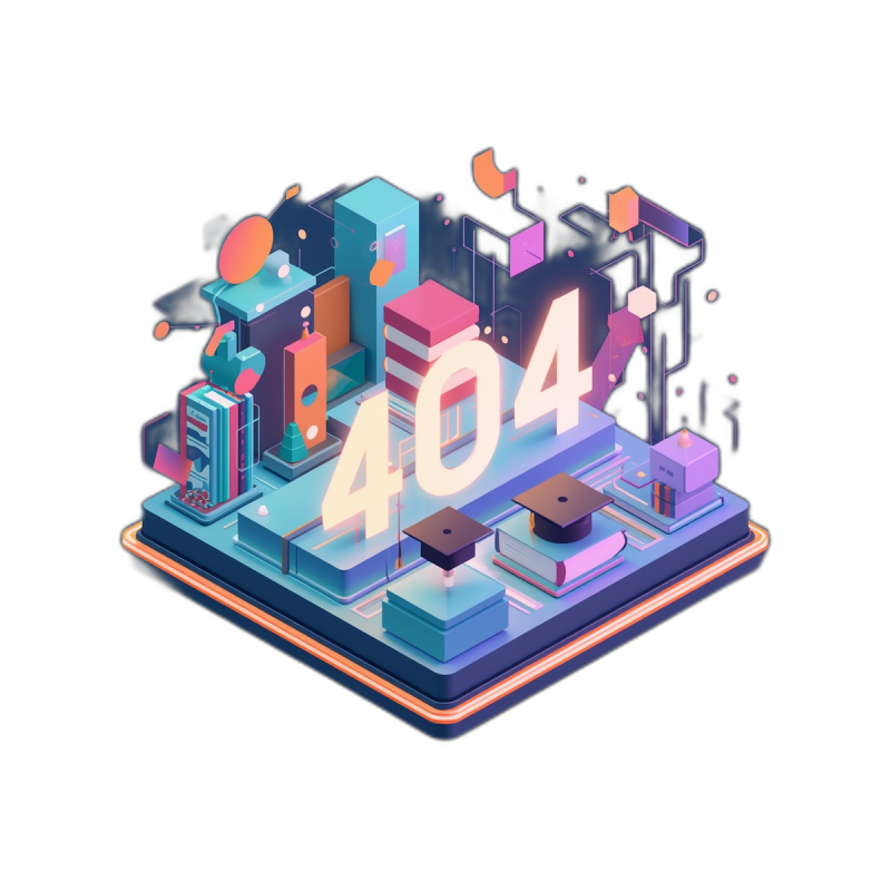 3D 404 Error PNG Transparent Background