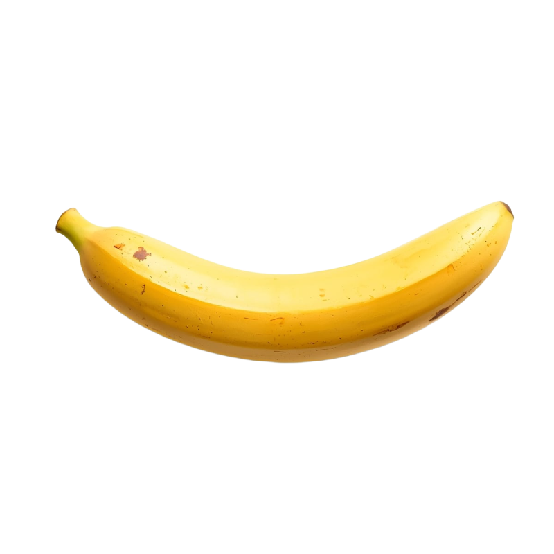 Banana PNG Transparent Background – Single Yellow Fruit Image