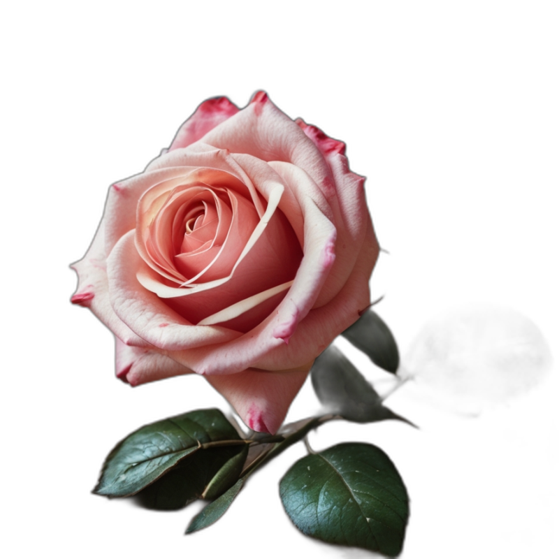 Rose Flower with Leaf PNG – Free HD Transparent Download