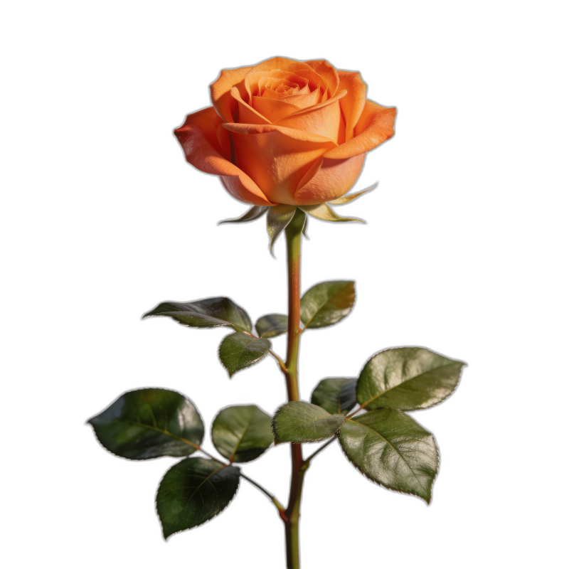 Vibrant Orange Rose PNG Transparent Image– Warm Energy HD Free