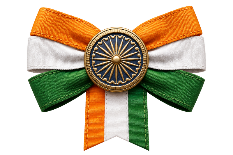 Ashoka Chakra Tricolor badge PNG transparent – India Tricolor HD Free 2026
