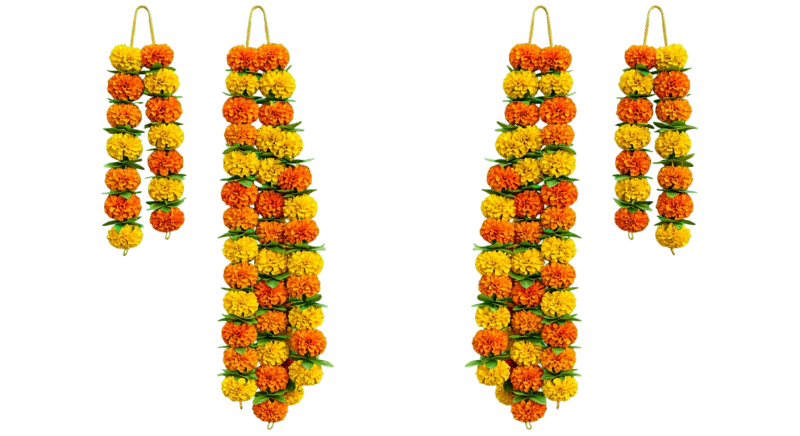 Marigold Garland PNG Transparent | Free Diwali & Dussehra Toran Download