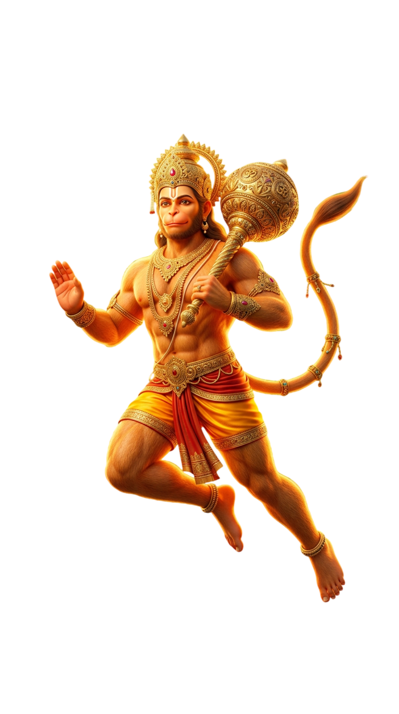 Flying Lord Hanuman PNG | Free Ram Bhakt Hanuman Transparent Image