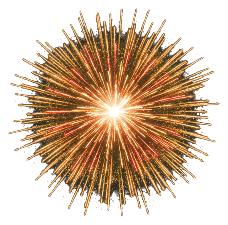 Fireworks PNG Transparent | Free Diwali Sparkler Burst Image