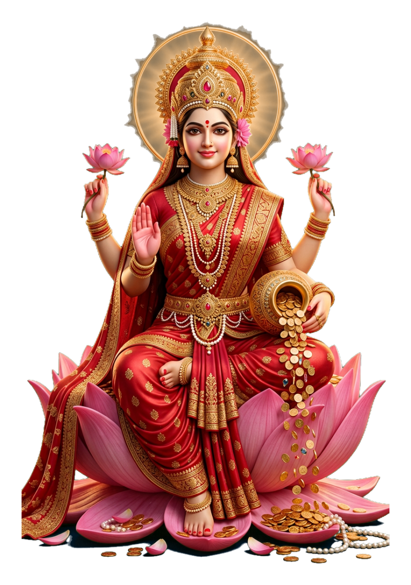 Goddess Lakshmi PNG Transparent | Free Diwali 2026 Puja Image