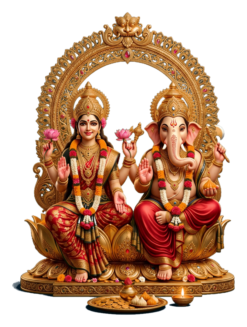 Lakshmi Ganesh PNG Transparent | Free Diwali 2026 Puja Image