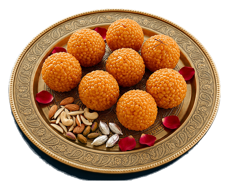 Motichoor Laddoo PNG Transparent | Free Diwali 2026 Sweets Image