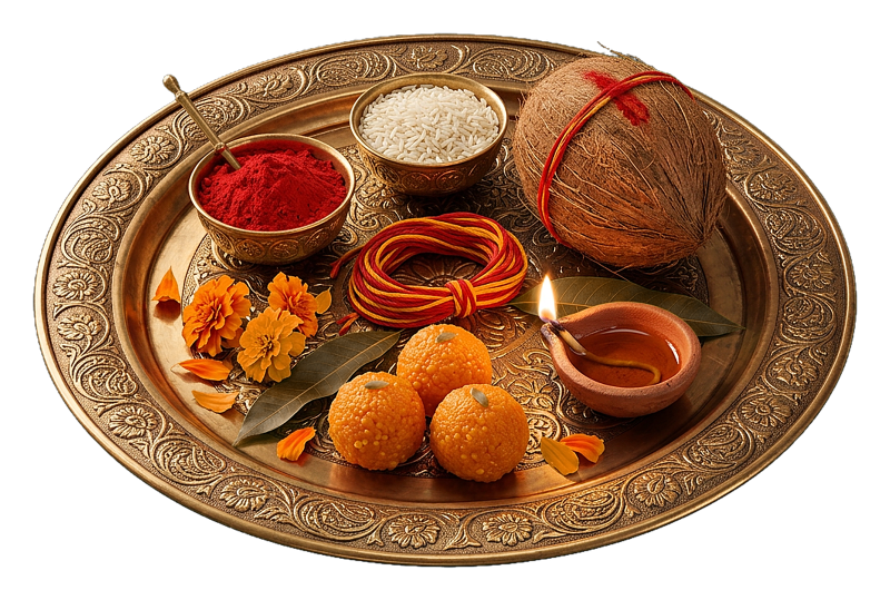 Puja Thali PNG Transparent | Free Diwali 2026 Lakshmi Puja Image