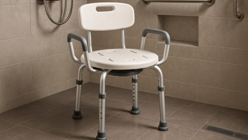 Rent Enhance Comfort with the Adjustable Swivel Shower Chair in Ottawa at Steve Cody Rental Store Enhance Comfort with the Adjustable Swivel Shower Chair for rent in Ottawa – RentAnythingStore