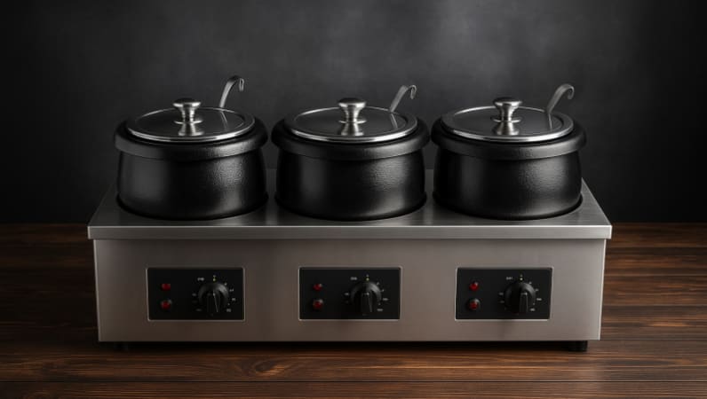 Rent Serve Up Success: Rent Our 3 Pot Electric Soup Warmer in Kanata at Cody Party Rentals Ottawa Serve Up Success: Rent Our 3 Pot Electric Soup Warmer for rent in Kanata – RentAnythingStore