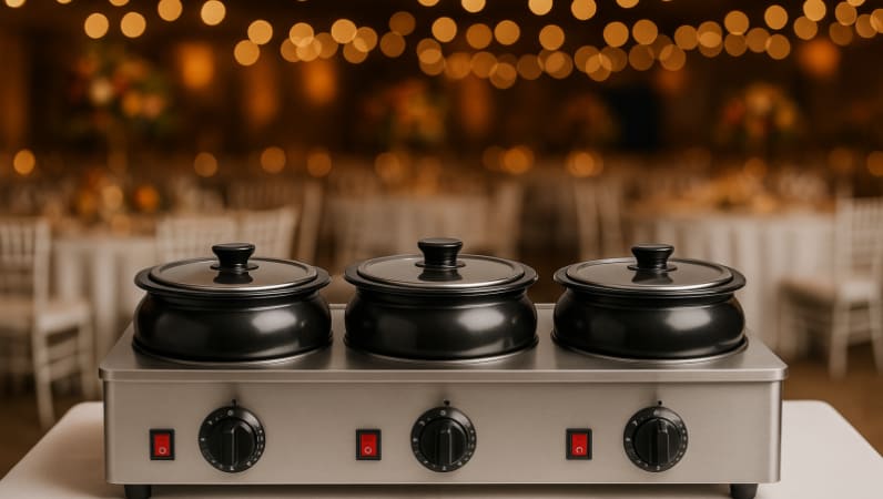 Rent Why Every Event Needs Our 3 Pot Electric Soup Warmer in Kanata at Cody Party Rentals Ottawa Why Every Event Needs Our 3 Pot Electric Soup Warmer for rent in Kanata – RentAnythingStore