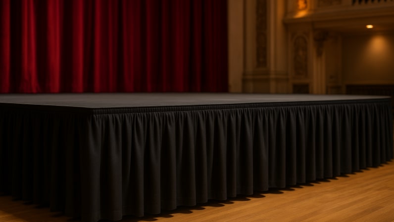 Rent The Benefits of Renting Stage Skirting for Orléans Events in Orléans at Chez Party World Rentals The Benefits of Renting Stage Skirting for Orléans Events for rent in Orléans – RentAnythingStore
