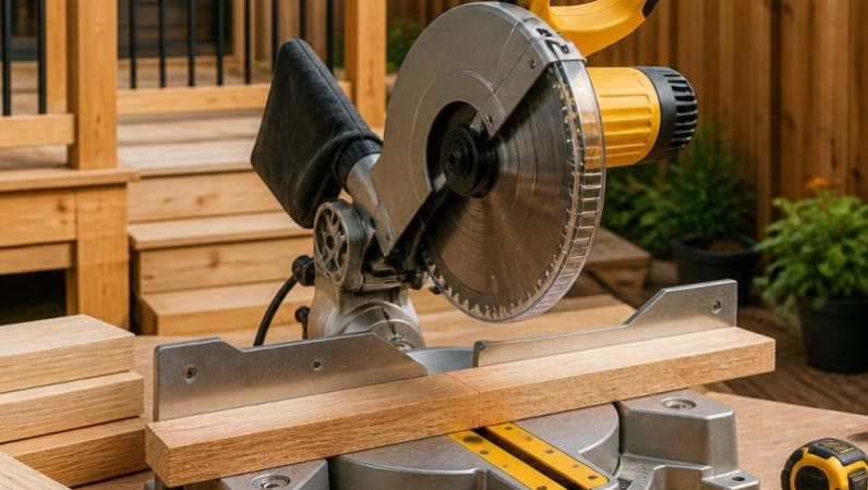 Rent DIY Deck and Fence Cuts Using a Miter Saw in Kanata in Kanata on RentAnythingStore DIY Deck and Fence Cuts Using a Miter Saw in Kanata for rent in Kanata – RentAnythingStore