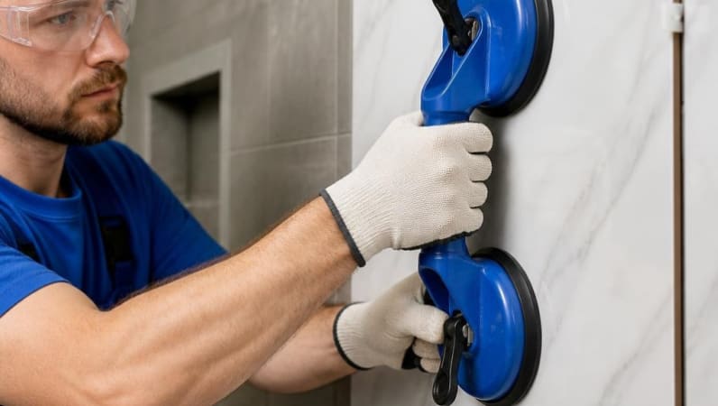 Rent Using a Dual Suction Cup Tool for Tile Alignment in Kanata on RentAnythingStore Using a Dual Suction Cup Tool for Tile Alignment for rent in Kanata – RentAnythingStore