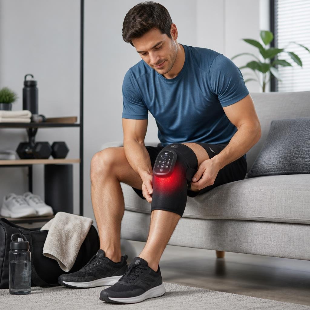 Renting a Heated Knee Massager After Sports or Walking Pain