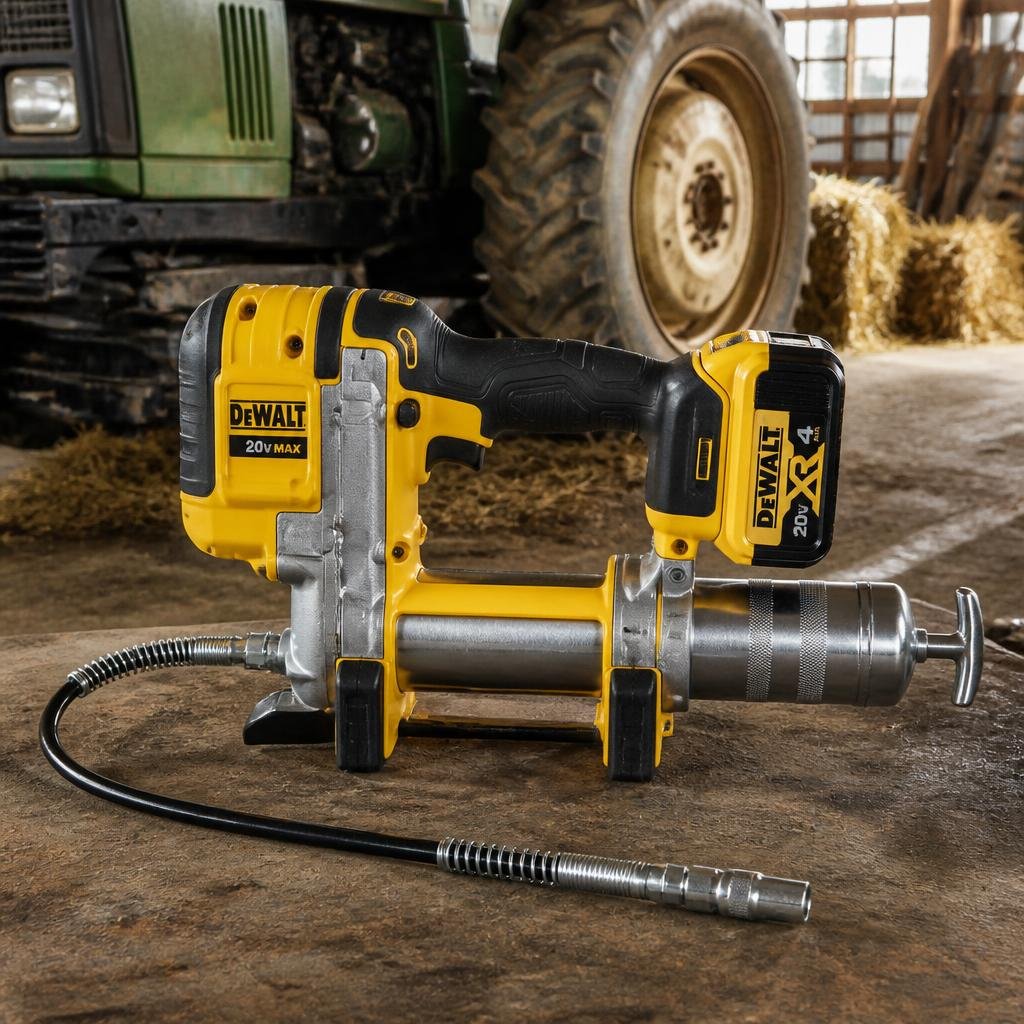 DEWALT 20V Grease Gun Rental for Farm Equipment Maintenance
