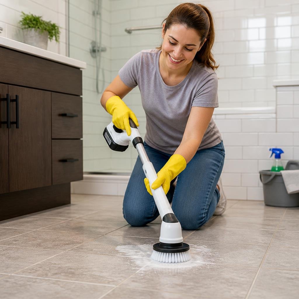 Best Ways to Clean Grout Faster with a Spin Scrubber