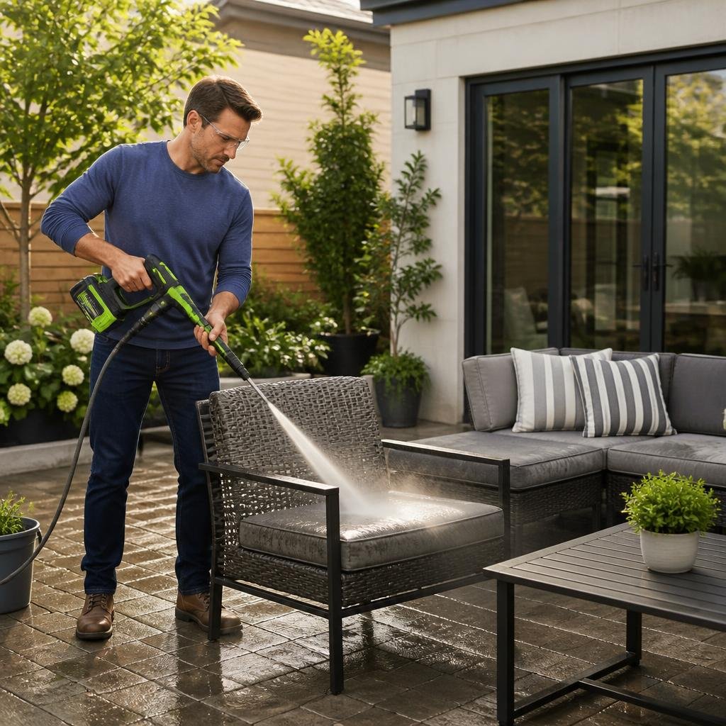 How to Clean Patio Furniture with a Cordless Power Cleaner in Orléans