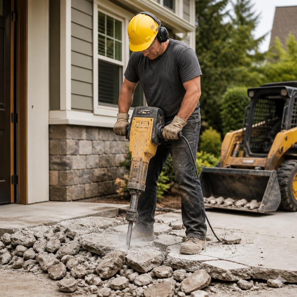 Concrete Removal Projects in Orléans: When to Rent a Jack Hammer