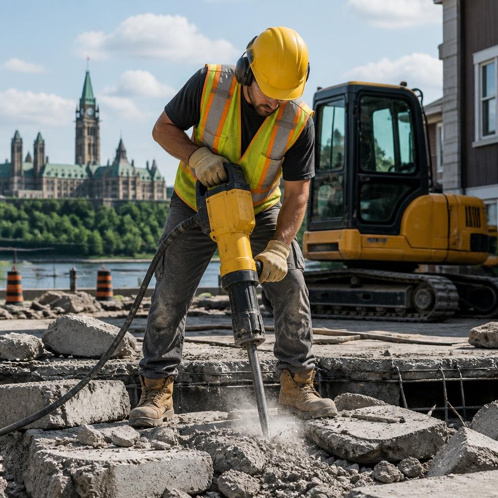 Concrete Removal Projects in Ottawa: When to Use a Jack Hammer