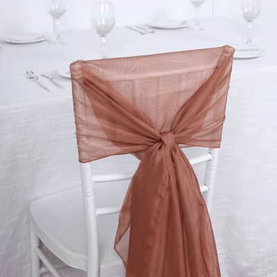 Chair Sash – Chiffon – TerraCotta - 22x72 inches – photo 2 in Ottawa