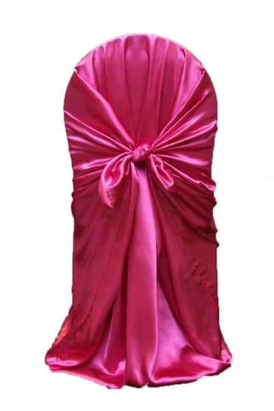 Universal Chair Cover - Satin - Fuchsia for rent in Ottawa