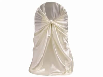 Universal Chair Cover - Satin - Ivory for rent in Ottawa