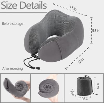 Memory Foam Travel Neck Pillow – photo 3 in Broomall