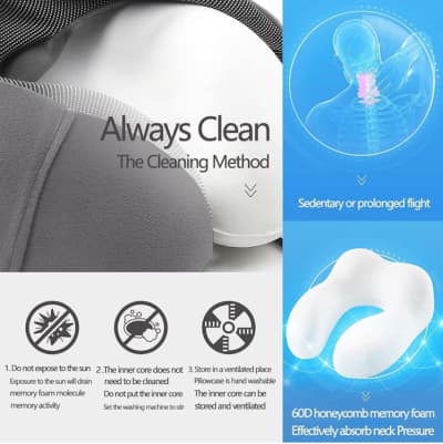 Memory Foam Travel Neck Pillow – photo 5 in Broomall