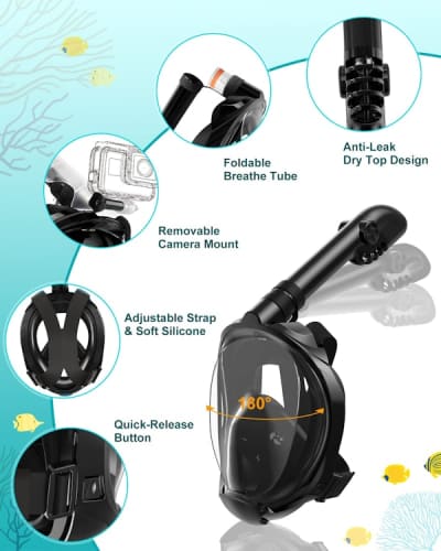 Viginsul Mask Fins Snorkel Set for Adults – photo 2 in Kanata