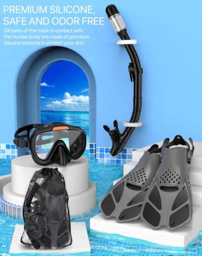 Snorkeling Gear for Adults Men Women,4 in 1 Snorkel Set for rent in Kanata