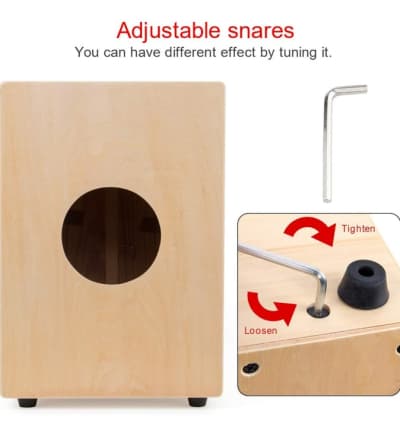 Aklot 10” Cajon Drum Compact Acoustic Jam Cajons Betula Wood – photo 4 in Kanata
