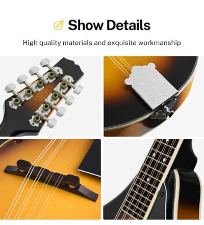 Donner A Style Mandolin Instrument Sunburst – photo 9 in Kanata