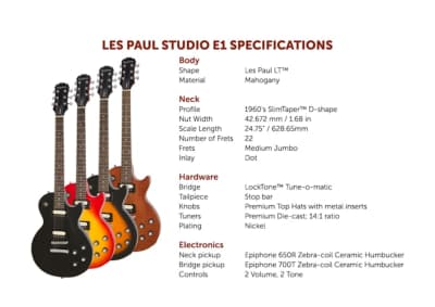 Epiphone Les Paul Studio E1 Electric Guitar – photo 5 in Kanata
