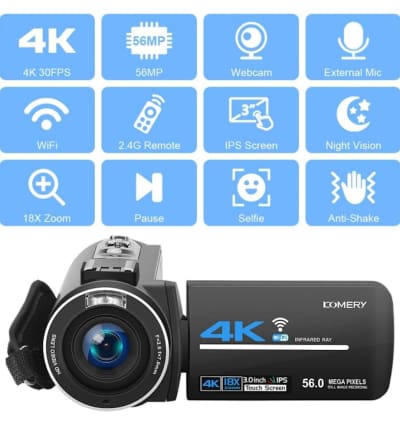 Camcorder Video Camera 4K 56MP Vlogging Camera – photo 3 in Ottawa