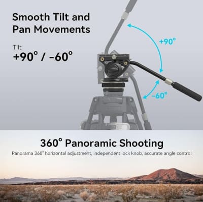 Heavy Duty Tripod Fluid Video Head with Flat Base – photo 4 in Ottawa