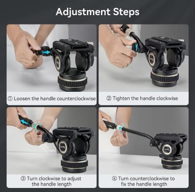 Heavy Duty Tripod Fluid Video Head with Flat Base – photo 5 in Ottawa