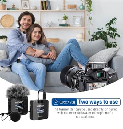 2 Pack Wireless Lavalier Microphone with Charging Case for rent in Ottawa