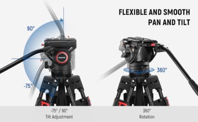 74" Video Tripod with Fluid Head – photo 14 in Ottawa