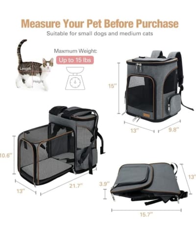 Cat Backpack Expandable Dog Carrier – photo 6 in Kanata