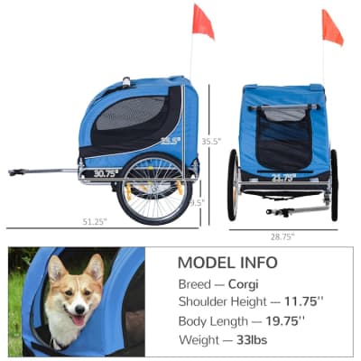 Foldable Dog Bike, Trailer Pet Cart, Bicycle Wagon – photo 3 in Kanata
