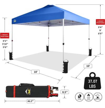 Crown Shades 10x10 Pop up Canopy – photo 4 in Broomall