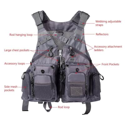 Fly Fishing Vest Mesh Vest. Adjustable Size – photo 3 in Kanata