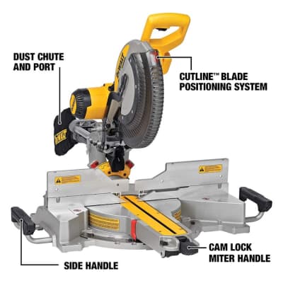 Dewalt 12-inch Sliding Compound Miter Saw, Double Bevel for rent in Nepean
