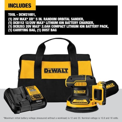 Dewalt 20v Max* Random Orbit Sander, 5-inch, Cordless Kit – photo 3 in Nepean