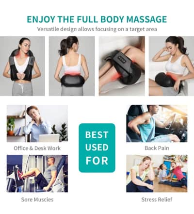 Nekteck Shiatsu Back Neck Massager, Deep Kneading Shoulder M – photo 2 in Ottawa