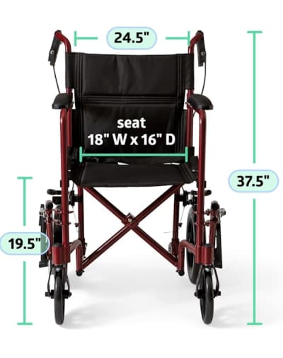 Folding Wheelchair 12” Wheels - 300lbs – photo 6 in Ottawa