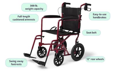 Folding Wheelchair 12” Wheels - 300lbs – photo 7 in Ottawa