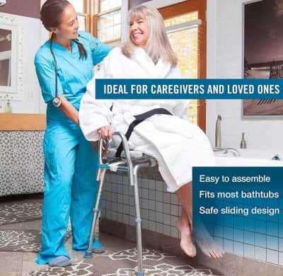 Heavy-duty Sliding Transfer Bench Shower Chair With Cut-out for rent in Ottawa